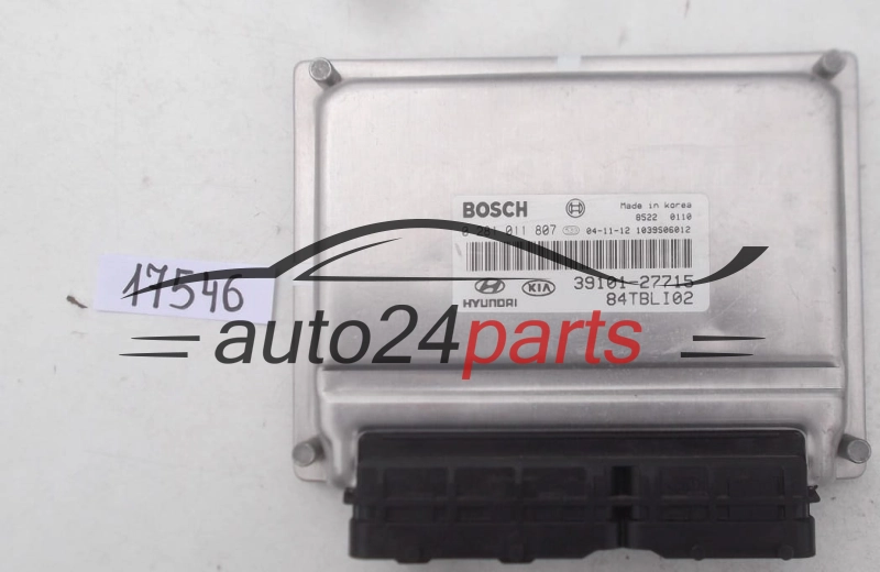  KOMPUTER STEROWNIK SILNIKA HYUNDAI KIA GETZ BOSCH 0 281 011 807, 0281011807, 39101-27715, 3910127715