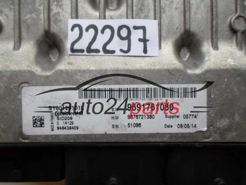 CENTRALINA MOTORE CITROEN JUMPER PEUGEOT BOXER 2.2 HDI CONTINENTAL S180129001 L, S180129001L, 9691761080