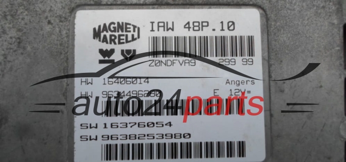 Μονάδα Ελέγχου Κινητήρα CITROEN PEUGEOT MAGNETI MARELLI IAW 48P.10, IAW48P10, HW 16406014, 9638253980
