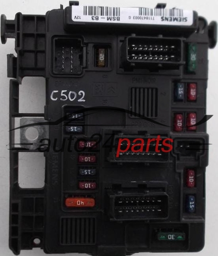 CENTRALKA MODUL STEROWNIK KOMFORTU CITROEN C2 C3 C5 XSARA PICASSO SIEMENS T118470003G, T118470003 G, 9643498880-00 BSM-B3 -