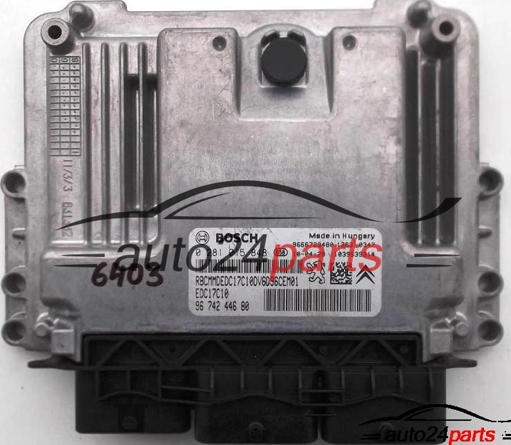 ECU CENTRALITA DE MOTOR CITROEN PEUGEOT 1.6 HDI BOSCH 0 281 015 848, 0281015848, 96 742 446 80, 9674244680