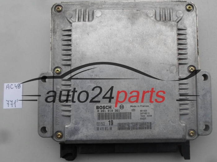 PEUGEOT 406 2.0 HDI BOSCH 0 281 010 361, 0281010361, 96 416 076 80, 9641607680, EDC15C2 