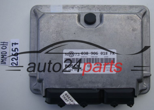 KOMPUTER STEROWNIK SILNIKA VW VOLKSWAGEN CADDY 1.9 TDI BOSCH 0 281 010 057, 0281010057, 038 906 018 FK, 038906018FK -