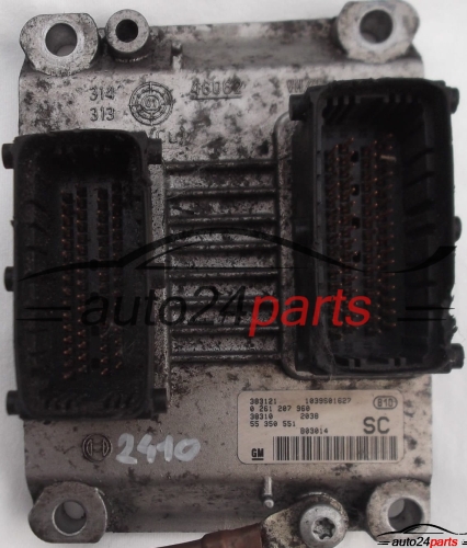 ECU ENGINE CONTROLLER OPEL CHEVROLET HOLDEN VAUXHALL CORSA 1.0 Z10XE BOSCH 0261207960, 0 261 207 960, SC 55350551 9164475 6237081, 62 37 081