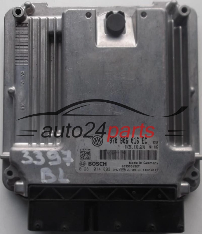 ECU ENGINE CONTROLLER VW VOLKSWAGEN T5 2.5 TDI 070906016EC