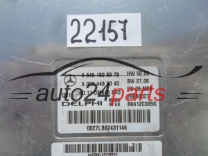 Μονάδα Ελέγχου Κινητήρα MERCEDES W211 CRD.11 DELPHI 28080027, A 646 150 99 78, A6461509978, A 003 446 90 40, A0034469040