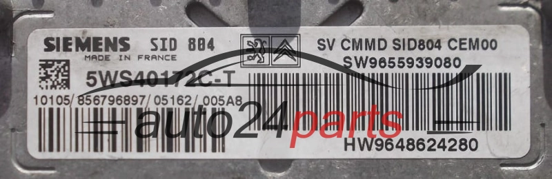 Μονάδα Ελέγχου Κινητήρα  CITROEN JUMPER 3.0 HDI SIEMENS 5WS40172C-T