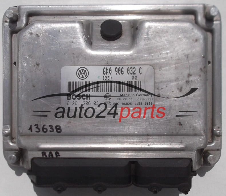 KOMPUTER STEROWNIK SILNIKA SEAT IBIZA CORDOBA VARIO 1.4 MPI 6K0 906 032 C, 6K0906032C, BOSCH 0 261 206 031, 0261206031, 26SA5883