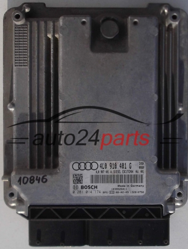 KOMPUTER STEROWNIK SILNIKA AUDI Q7 3.0 TDI 4L0910401G, 4L0 910 401 G, 4L0907401A, 4L0 907 401 A, BOSCH 0281014174, 0 281 014 174, DIESEL EDC17CP04 CASA 0070 - 