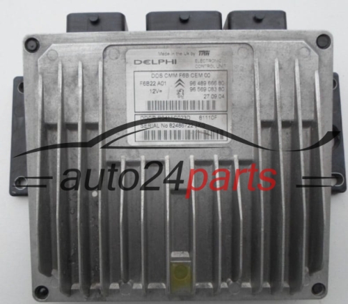 CENTRALINA MOTORE CITROEN PEUGEOT 1.4 HDI Delphi R0411C023D, 9648966680, 9656908380