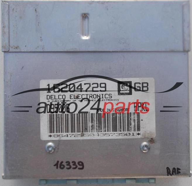 CENTRALINA MOTORE OPEL ASTRA DELCO 16204729 GB, 16204729GB, BPKL 