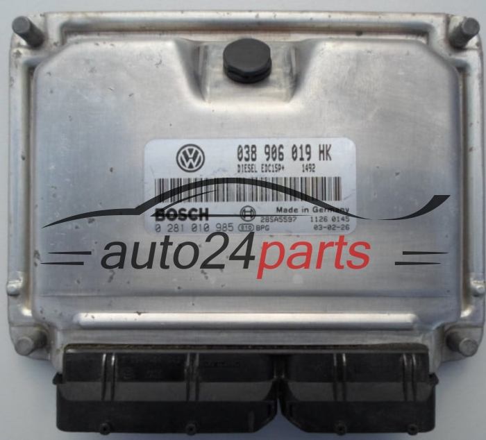 ECU CENTRALITA DE MOTOR  SEAT LEON TOLEDO 1.9 TDI ARL BOSCH 0 281 010 985,  038 906 019 HK