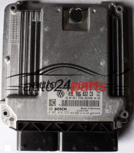 ECU ENGINE CONTROLLER VW VOLKSWAGEN T5 2.0 TDI 03L906022CD, 03L907309K, BOSCH 0281016375