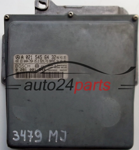 KOMPUTER STEROWNIK SILNIKA MERCEDES BOSCH 0281001544, 0 281 001 544, A0215456432, A 021 545 64 32, 28SA3263 - 3479