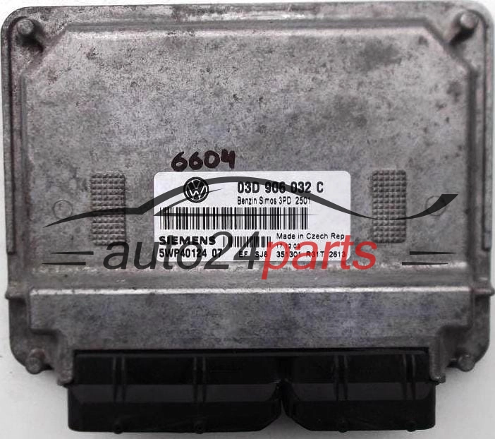KOMPUTER STEROWNIK SILNIKA VW VOLKSWAGEN POLO 1.2 03D906032C, 03D 906 032 C, SIEMENS 5WP40124 07, 5WP4012407