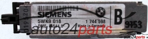 CALCULATEUR MOTEUR BMW 320I, SIEMENS 5WK9 018, 5WK9018, 1 774 598, 1744598 