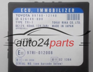 Μονάδα ελέγχου άνεσης IMMO TOYOTA COROLLA 89780-12140, 8978012140, 97RI-012008, 97RI012008