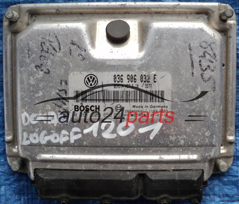 KOMPUTER STEROWNIK SILNIKA SEAT LEON 1.4 16V AXP 036 906 032 E, 036906032E, BOSCH 0 261 206 859, 0261206859, 26SA7060 1159 0259, BENZIN ME7.5.10 3577 