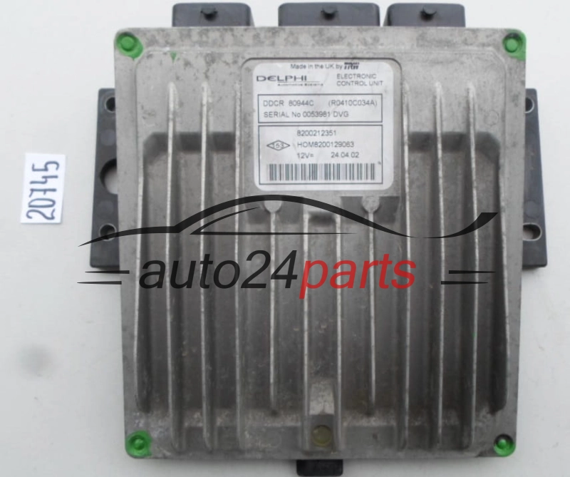 Μονάδα Ελέγχου Κινητήρα RENAULT CLIO 1.5 DCI R0410C034A, 8200212351 