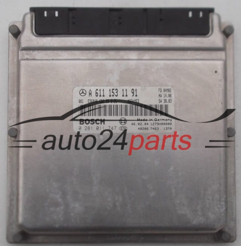 ECU ENGINE CONTROLLER MERCEDES SPRINTER BOSCH 0 281 011 747, 0281011747, A 611 153 11 91, A6111531191, CR2.35 
