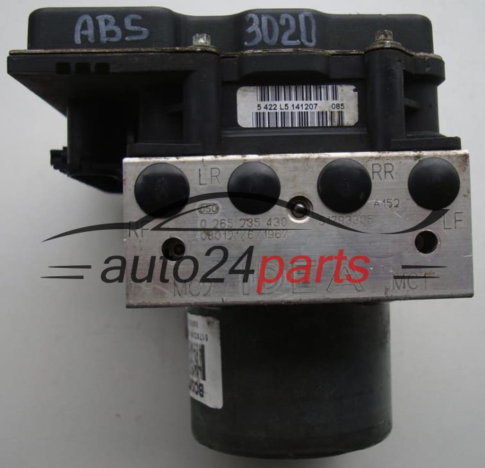ABS POMPA I STEROWNIK FIAT IDEA BOSCH 0 265 235 430, 0265235430, 51793305, 0265950511