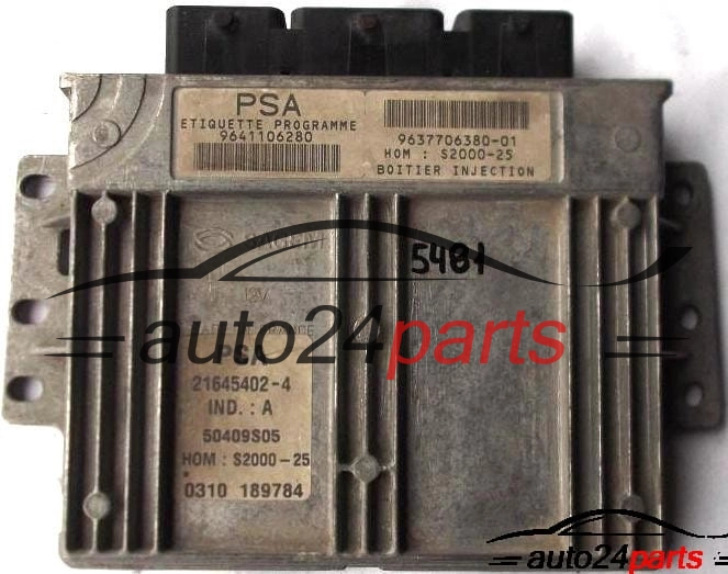 CALCULATEUR MOTEUR PEUGEOT 206 1.4 SAGEM 21645402-4, 9641106280, 9637706380-01