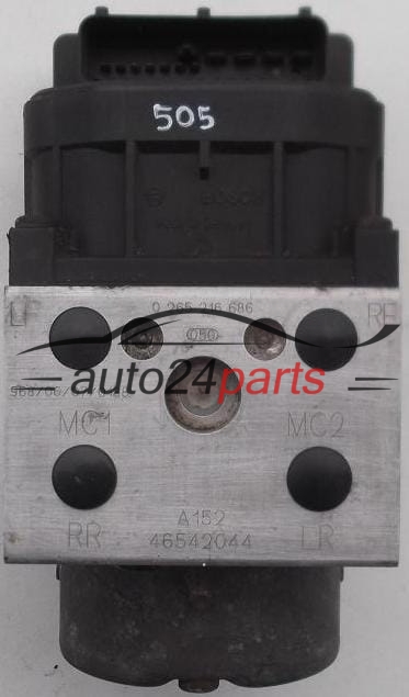 POMPE HYDRAULIQUE ET CALCULATEUR d'ABS  ALFA ROMEO BOSCH 0 265 216 686,  46542044