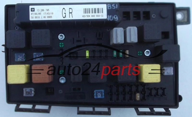 ELEKTRISCHER KASTEN SICHERUNGKASTEN SICHERUNG UND RELAIS STROMKASTEN RELAISKASTEN OPEL GM 13 206 745 GR HELLA 5DK 008 668-32