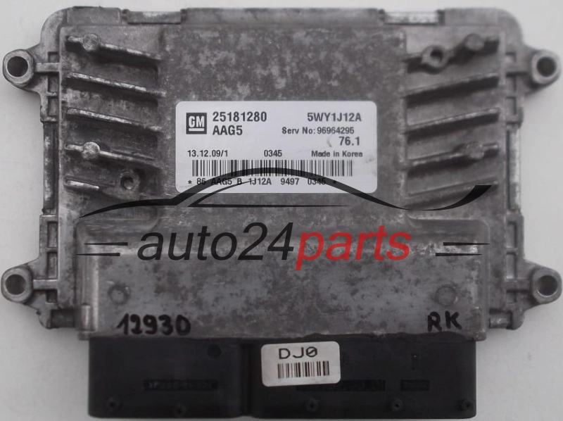 ECU ENGINE CONTROLLER CHEVROLET CRUZE GM 25181280 AAG5, 5WY1J12A