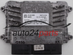 MOTORSTEUERGERÄT ECU STEUERGERAT CHEVROLET CRUZE GM 25181280 AAG5, 5WY1J12A
