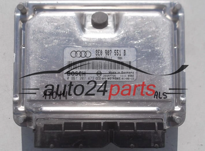 KOMPUTER STEROWNIK SILNIKA AUDI A4 A6 3.0 V6 BOSCH 0 261 207 473, 0261207473, 8E0 907 551 B, 8E0907551B