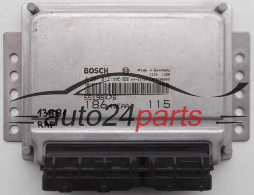 KOMPUTER STEROWNIK SILNIKA FIAT MULTIPLA 1.9 JTD, BOSCH 0 281 011 505, 0281011505, 55198476, 186 43EAA 115