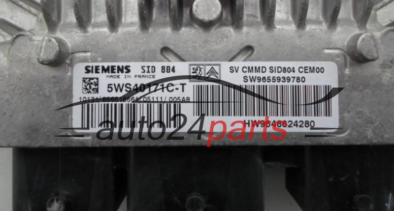 Μονάδα Ελέγχου Κινητήρα CITROEN PEUGEOT 1.4 HDI SIEMENS 5WS40171C-T, 5WS40171CT, SID 804