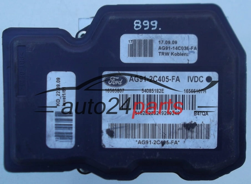 Pompa abs i sterownik FORD MONDEO S-MAX AG912C405FA AG9114C036FA 16565807