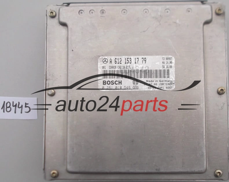 KOMPUTER STEROWNIK SILNIKA MERCEDES ML 2.7 CDI BOSCH 0 281 010 546, 0281010546, A 612 153 17 79, A6121531779, CR2.14