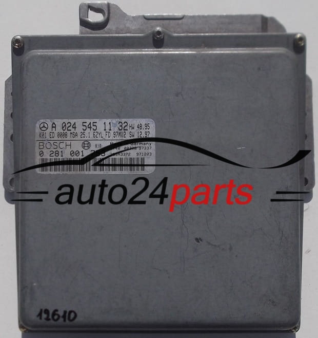 MERCEDES W10 E300 3.0TD A0245451132, A 024 545 11 32, BOSCH 0281001753, 0 281 001 753, K01 ED 0008 MSA 25.1