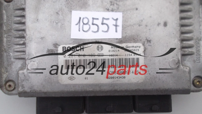 KOMPUTER STEROWNIK SILNIKA RENAULT MEGANE, SCENIC, RX4 1.9DCI, BOSCH 0 281 010 189, 0281010189, HOM7700115493, 7700115725