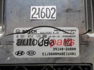 KIA CEED 1.4 CRDI BOSCH 0 281 032 126, 0281032126, 39140-2A800, 391402A800, EDC17C57 