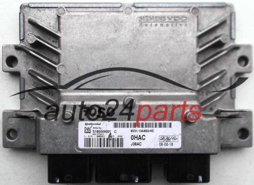 MOTORSTEUERGERÄT ECU STEUERGERAT FORD FIESTA 1.6 6V21-12A650-HC, 6V2112A650HC, 12A650HC, S180049001 C, 0HAC, J38AC