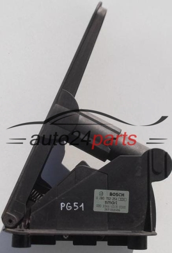 GASPEDAL POTENTIOMETR ELEKTRISCH GAS PEDAL SMART FORTWO BOSCH 0 280 752 254, 0280752254, 000 2245 V019 0000, 0002245V0190000