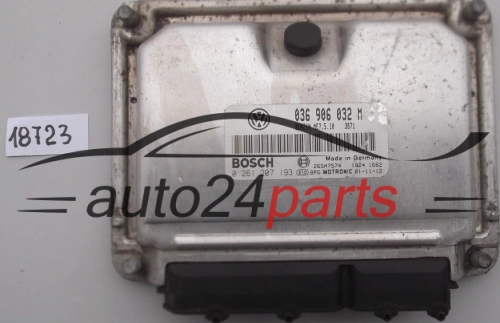 KOMPUTER STEROWNIK SILNIKA SEAT LEON 1.4 16V 036 906 032 M, 036906032M, BOSCH 0 261 207 193, 0261207193, 26SA7574 1824 0067, BENZIN ME7.5.10 3871