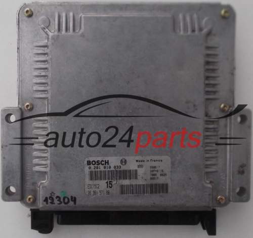 KOMPUTER STEROWNIK SILNIKA CITROEN PEUGEOT 2.0 HDI BOSCH 0 281 010 033, 0281010033, 96 351 571 80, 9635157180 - 12304