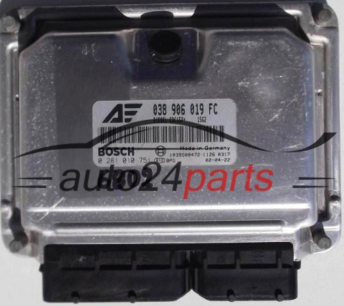 ΜΟΝΑΔΑ ΕΛΕΓΧΟΥ ΚΙΝΗΤΗΡΑ VW VOLKSWAGEN SHARAN SEAT ALHAMBRA 1.9 TDI 038906019FC, 038 906 019 FC, BOSCH 0281010751, 0 281 010 751, DIESEL EDC15P+ 1515