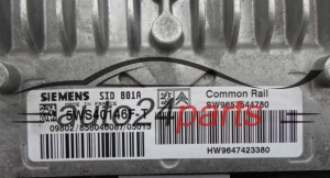 Centralina motore CITROEN PEUGEOT 2.0 HDI SIEMENS 5WS40146F-T,  SW 9657544780, HW 9647423380