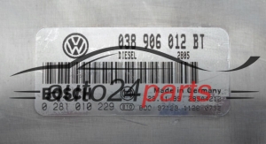 Centralita de motor Seat Leon Toledo 1.9 TDI AHF 038906012BT Bosch 0281010229 Diésel EDC15UM+ 2805 28SA4212