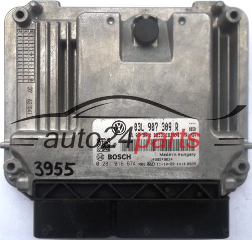 ECU ENGINE CONTROLLER VW VOLKSWAGEN TIGUAN 2.0 TDI 03L907309R, 03L 907 309 R, BOSCH 0281016674, 0 281 016 674 DIESEL EDC17C46