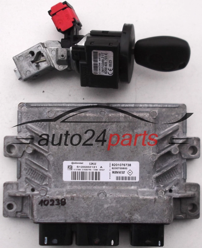 CENTRALINA MOTORE RENAULT TWINGO II 1.2, S120202121 A, S120202121A, 8201076738, SIM32