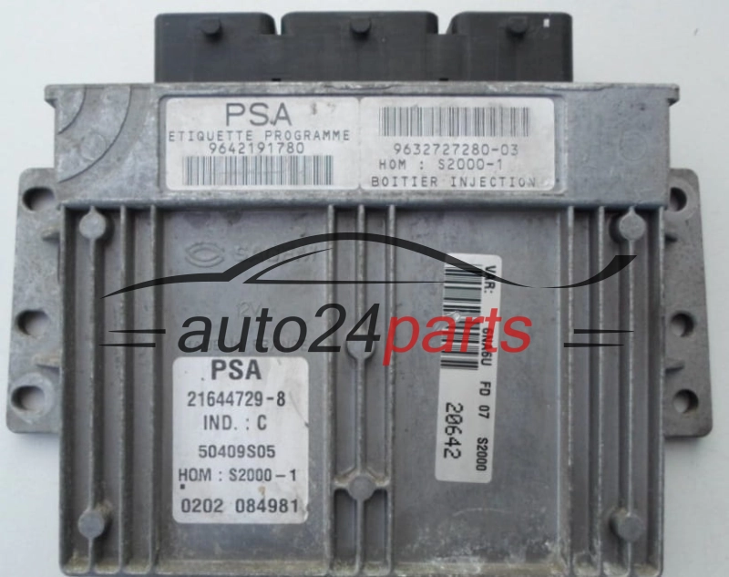 CALCULATEUR MOTEUR CITROEN XSARA PICASSO 1.8 Sagem 21644729-8, PSA 9642191780, 9632727280-03