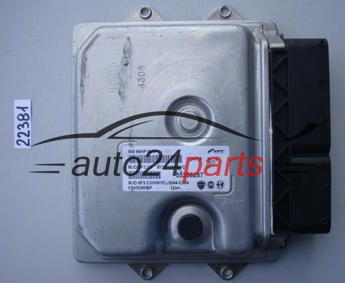 KOMPUTER STEROWNIK SILNIKA FIAT 500 NEMO MJD 8F3.C3, MJD8F3C3, 55266287