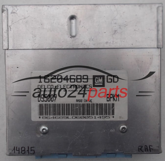 CENTRALINA DO MOTORE OPEL CORSA 1.2, DELCO 16204689 GD, 16204689GD, D95007, BPKM 